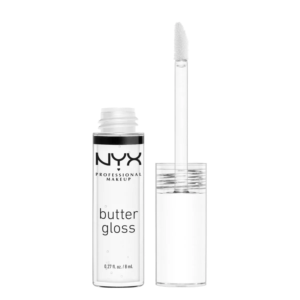 NYX MAQUILLAJE PROFESIONAL Brillo de mantequilla, brillo de labios no pegajoso, brillo - de azúcar (transparente)